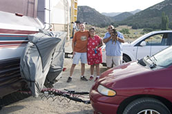 Tom, Frances, Mr. Pete and Metchy ready to hit the road