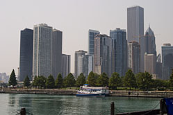 Chicago, IL Skyline view from Navy Pier